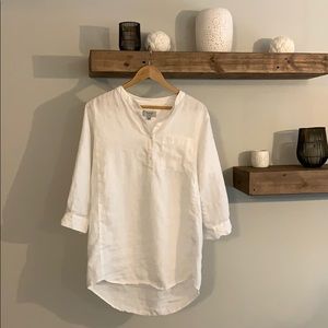 White linen shirt